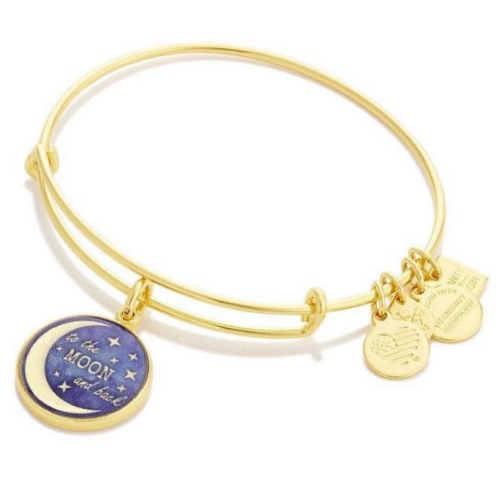 Alex And Ani Gold “To The Moon & Back” Cosmos Charm Bracelet